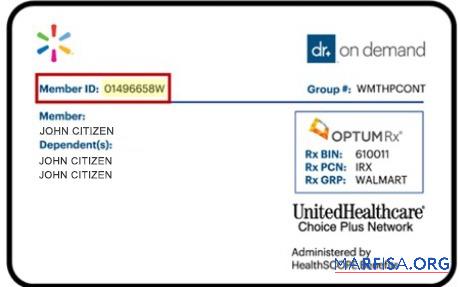 Downloadable USA UnitedHealthcare health insurance ID card template